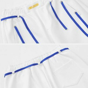 colorblock line design shorts [trendy] 6515